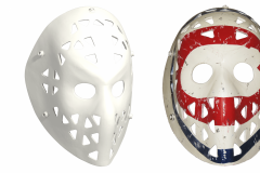 Hockey Legend Goalie Mask Blue Light scanning project