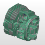 Engine cylinder cad to scan overlay